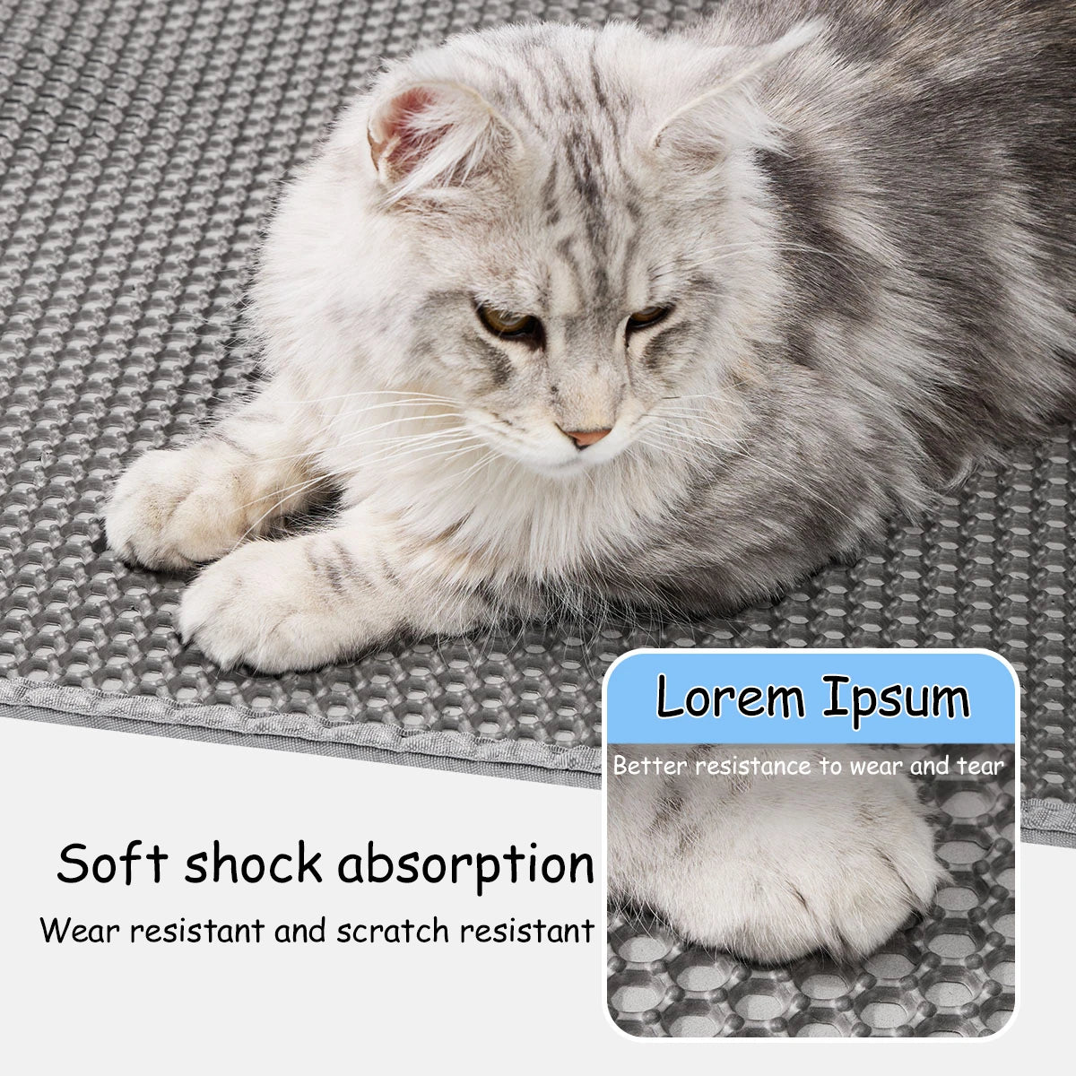 60CMX90CM Cat Litter Mat Waterproof Double Layer Pet Litter Box Mat Pet Toilet Cat Mat Nonslip Sand Cat Washable Mat Pet Clean